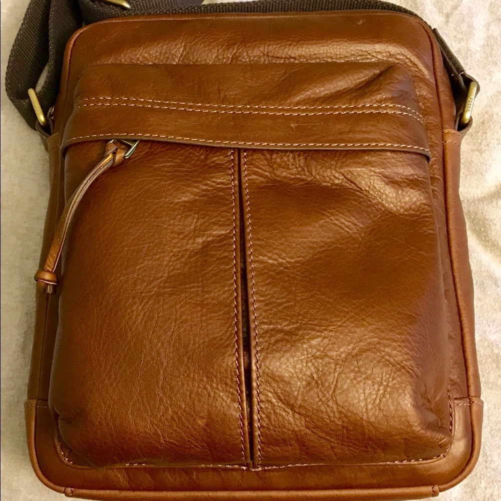 Fossil Leather Messenger Bag